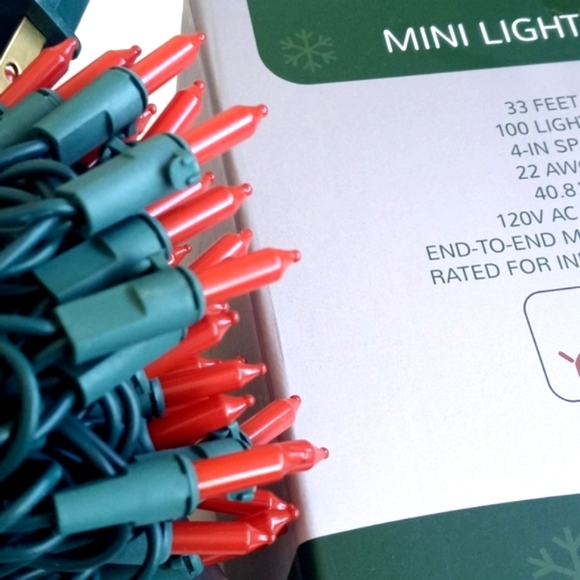 2 Sets of Orange Incandescent String Mini Light Sets Indoor / Outdoor 400 Lights - Picture 4 of 16